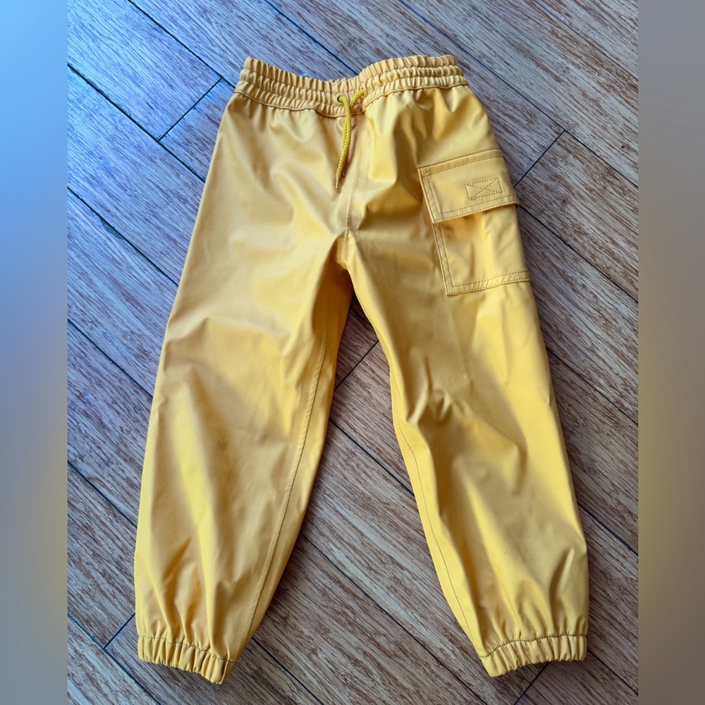 Kids Harley yellow rain pants - 3T
